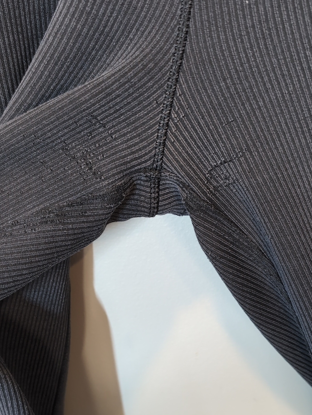 Lululemon Ribbed Softstreme High Rise Pants Grey Wide Leg Womens Size Large - Picture 9 of 16